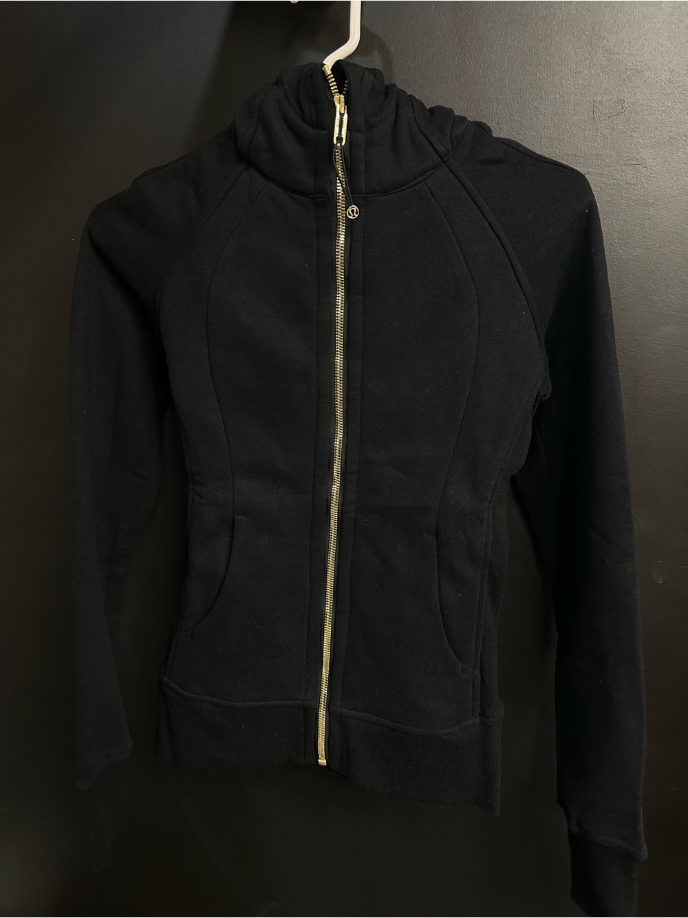 lululemon athletica Black Full-Zip Hoodie with Gold Zipper